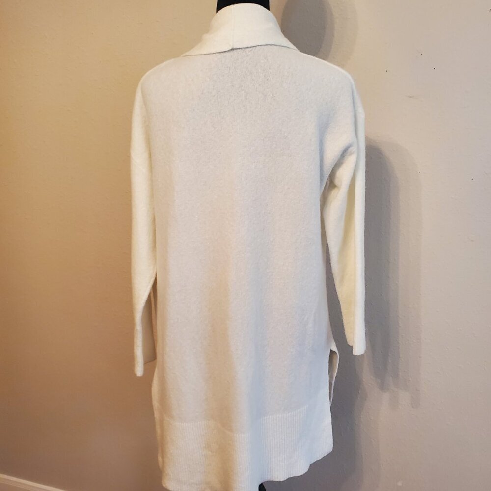 TAHARI Women's Ultra Lite Open Front Long Cardigan in Pearl Size XS/4. - Picture 5 of 14